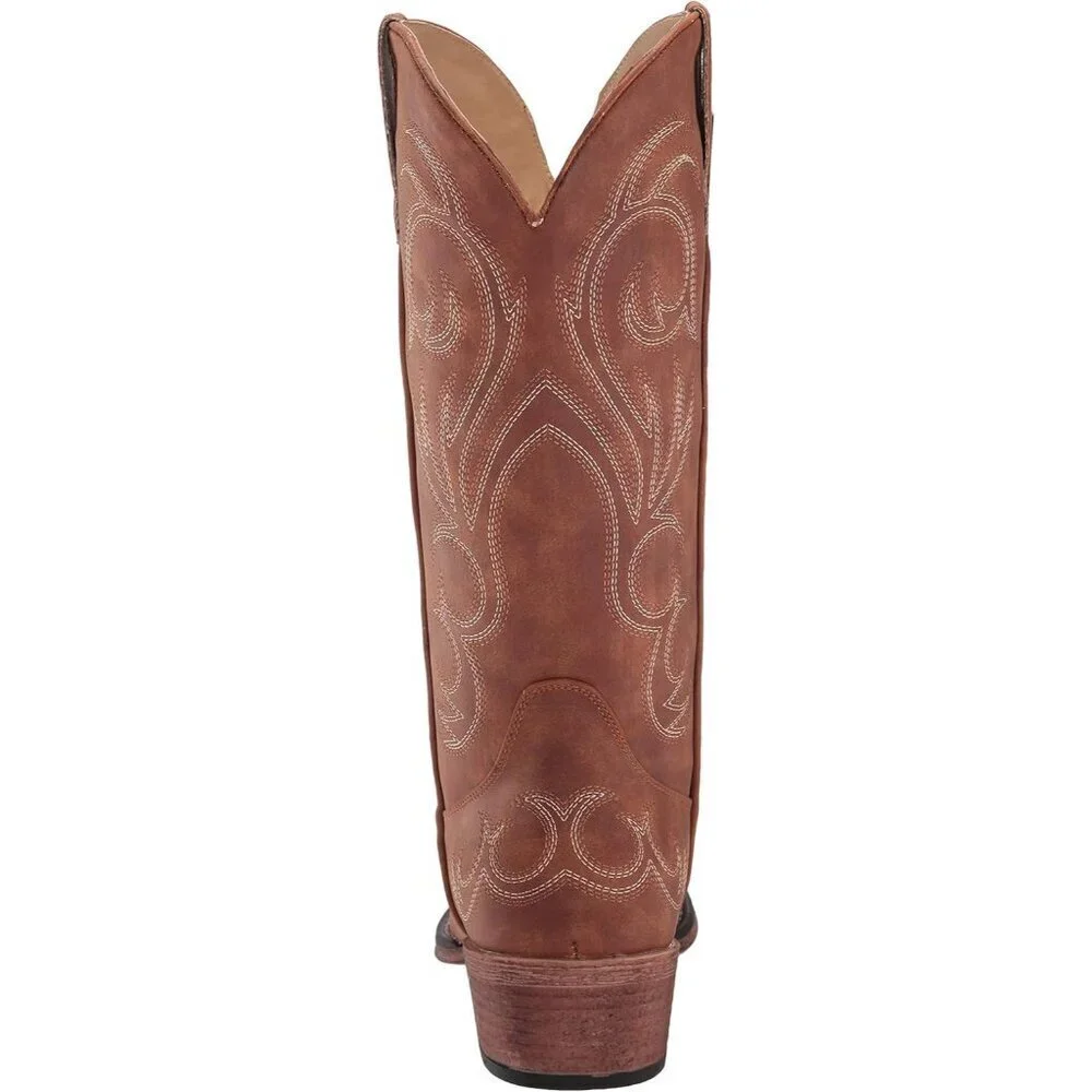 Women’s Bronze Riley Western Boot Vintage Boots Snip Toe Flexible Cowgirl Boots